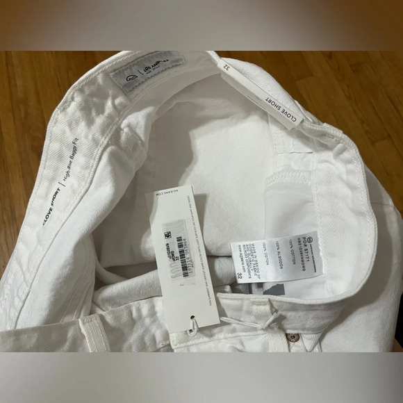 AG Clove Short HIGH-RISE BAGGY FIT in MODERN WHITE DESTRUCTED - Picture 9 of 9